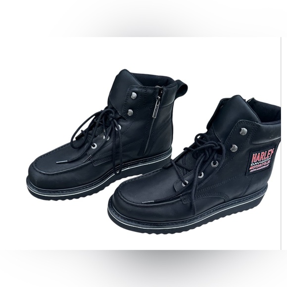 Harley-Davidson Men's 120th Beau 6-Inch Black Leather Motorcycle Boots,SIZE 13 - Picture 5 of 6